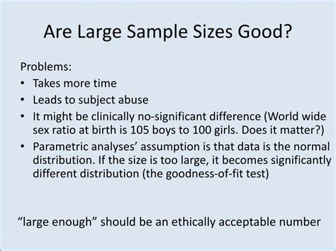 why is a large sample size important